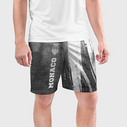 Шорты спортивные мужские Monaco - grey gradient по-вертикали, цвет: 3D-принт — фото 2