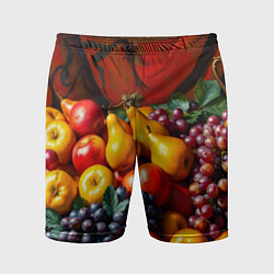Шорты спортивные мужские Фруктовый натюрморт, цвет: 3D-принт