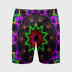 Мужские спортивные шорты Неоновая геометрия узоры