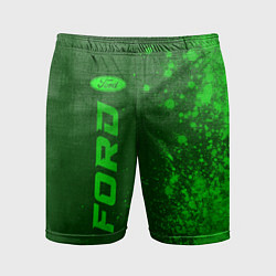 Мужские спортивные шорты Ford - green gradient по-вертикали