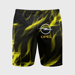Шорты спортивные мужские Opel огненный стиль, цвет: 3D-принт