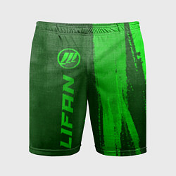 Мужские спортивные шорты Lifan - green gradient по-вертикали