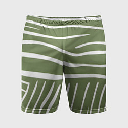Мужские спортивные шорты Полоски зеленой зебры