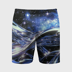 Шорты спортивные мужские Закрученные линии и звезды - космическая абстракци, цвет: 3D-принт