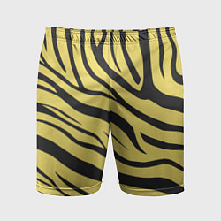 Шорты спортивные мужские Светлый тигровый паттерн, цвет: 3D-принт