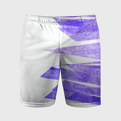 Шорты спортивные мужские Color white purple, цвет: 3D-принт