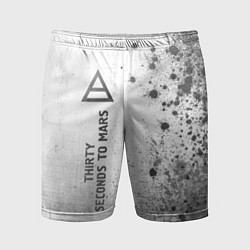 Мужские спортивные шорты Thirty Seconds to Mars - white gradient по-вертика