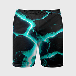 Шорты спортивные мужские Color light blue black, цвет: 3D-принт