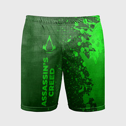 Шорты спортивные мужские Assassins Creed - green gradient по-вертикали, цвет: 3D-принт