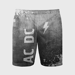 Шорты спортивные мужские AC DC - grey gradient вертикально, цвет: 3D-принт
