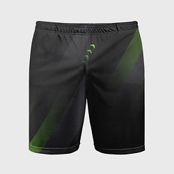 Шорты спортивные мужские Color black green, цвет: 3D-принт