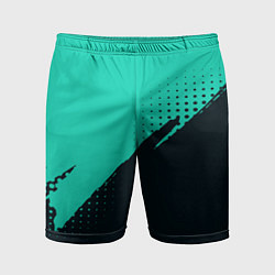 Мужские спортивные шорты Color black light blue