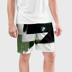 Шорты спортивные мужские BMW логотип, цвет: 3D-принт — фото 2