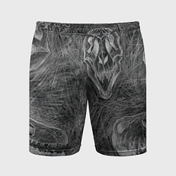 Мужские спортивные шорты Черепа динозавров - эскиз