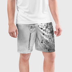 Шорты спортивные мужские Lamborghini - white gradient по-вертикали, цвет: 3D-принт — фото 2