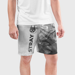 Шорты спортивные мужские Stray - white gradient по-вертикали, цвет: 3D-принт — фото 2