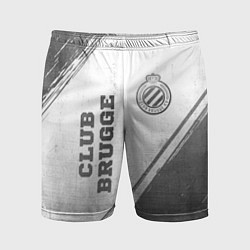 Шорты спортивные мужские Club Brugge - white gradient вертикально, цвет: 3D-принт
