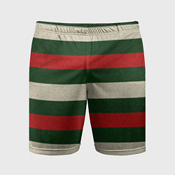 Шорты спортивные мужские Цветные лини текстура ткани, цвет: 3D-принт