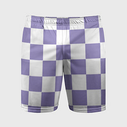 Шорты спортивные мужские Квадраты фиолетовые, цвет: 3D-принт