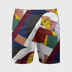 Мужские спортивные шорты Стиль пикассо рисунок