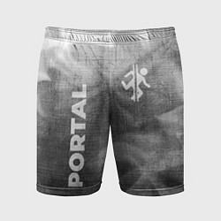 Мужские спортивные шорты Portal - grey gradient вертикально