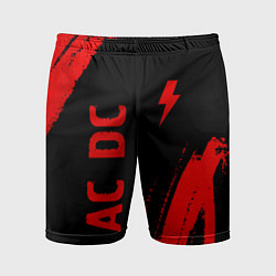Мужские спортивные шорты AC DC - red gradient вертикально