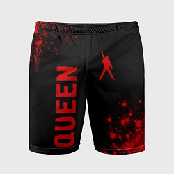Шорты спортивные мужские Queen - red gradient вертикально, цвет: 3D-принт