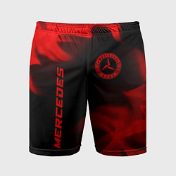 Шорты спортивные мужские Mercedes - red gradient вертикально, цвет: 3D-принт