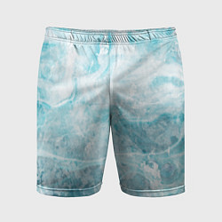 Мужские спортивные шорты Абстракция - light blue sea foam