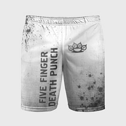 Шорты спортивные мужские Five Finger Death Punch - white gradient вертикаль, цвет: 3D-принт