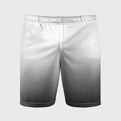 Мужские спортивные шорты Из белого в чёрный градиент с точками