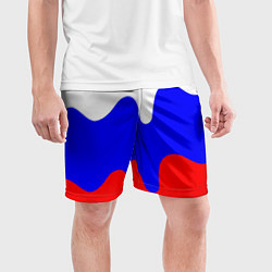 Шорты спортивные мужские Патриот - флаг, цвет: 3D-принт — фото 2