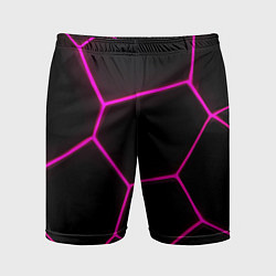 Мужские спортивные шорты Черные соты текстура