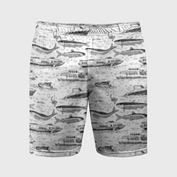 Мужские спортивные шорты Корюшка и водный транспорт