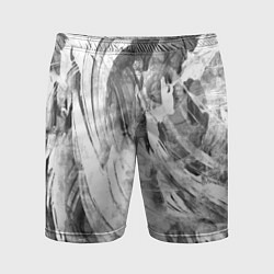 Мужские спортивные шорты Абстракция - grey and white swirls