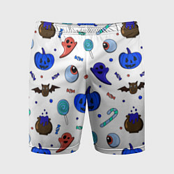 Шорты спортивные мужские Halloween white, цвет: 3D-принт