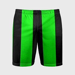 Мужские спортивные шорты Color green black line