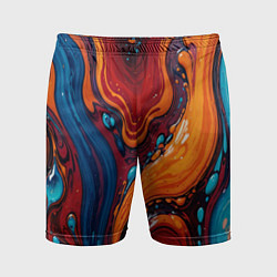Шорты спортивные мужские Пламя и синева, цвет: 3D-принт