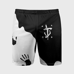 Шорты спортивные мужские Doom отпечатки демона, цвет: 3D-принт