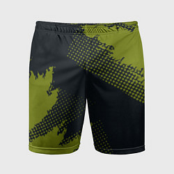 Мужские спортивные шорты Абстрактная текстура в зеленом