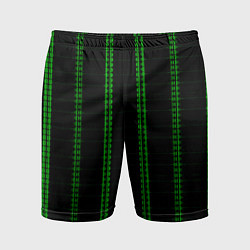 Мужские спортивные шорты Color black cage green stripes