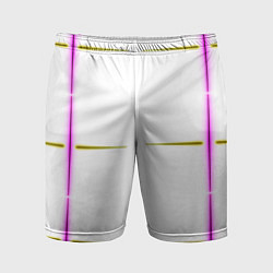 Мужские спортивные шорты Color white pink yellow stripes