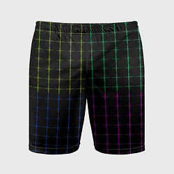 Мужские спортивные шорты Color black multicolored stripes