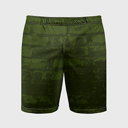 Шорты спортивные мужские Кирпичная стена, цвет: 3D-принт