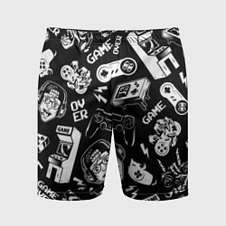 Мужские спортивные шорты Retro gamer pattern