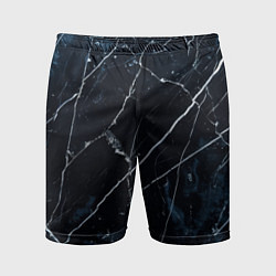 Шорты спортивные мужские Темно синий гранж, цвет: 3D-принт