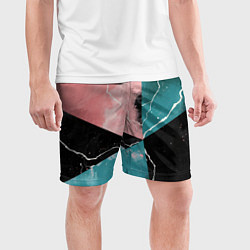 Шорты спортивные мужские Абстракция звёдного неба и молнии, цвет: 3D-принт — фото 2