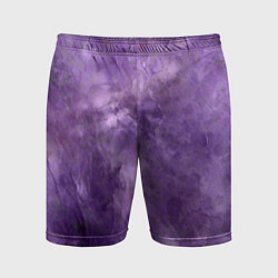 Шорты спортивные мужские Абстракция - violet oil painting, цвет: 3D-принт