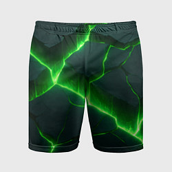Мужские спортивные шорты Кислотный зеленый свет из плит