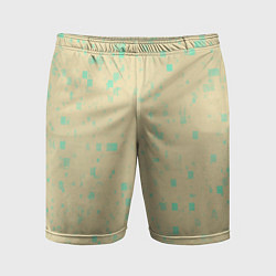 Шорты спортивные мужские Color beige turquoise, цвет: 3D-принт